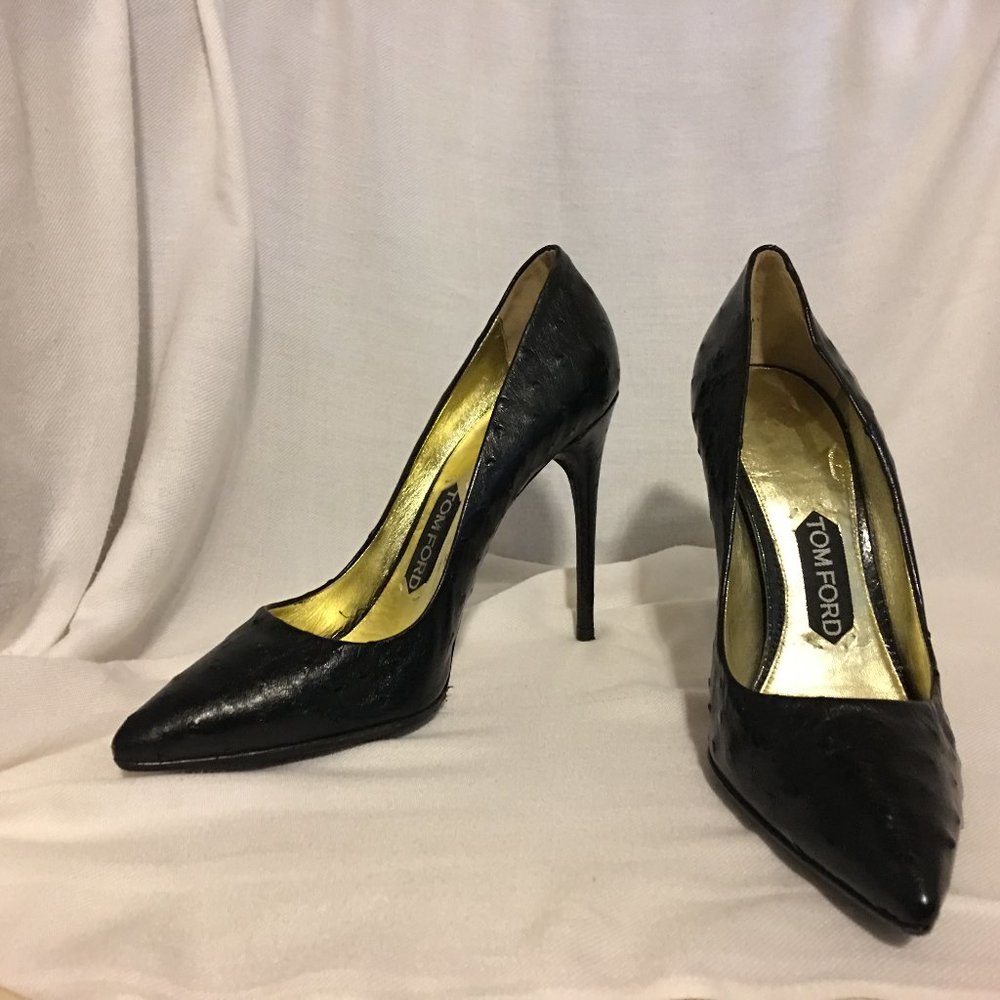 Tom Ford Ostrich Pumps